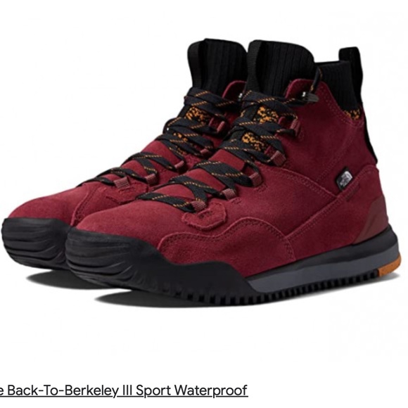 The North Face Back to Berkley III Red Suede Waterproof Sport Boots Men 11.5 NEW - Picture 1 of 10